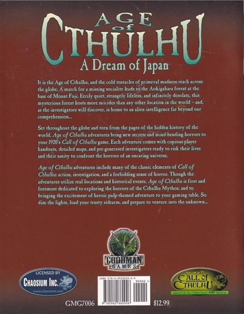 Call Of Cthulhu - 6th edition - Age of Cthulhu Vol 6 - A Dream Of Japan (B-Grade) (Genbrug)